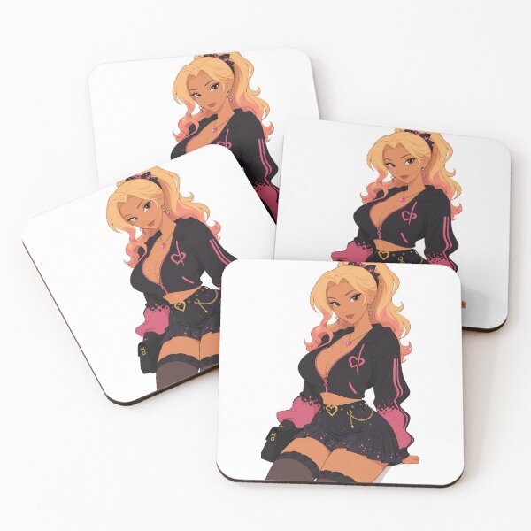 Item preview, Retro Cartoon Pink & Black Pin Up – Glamorous Streetwear Girl designed and sold by  Hollow Moon Studios..