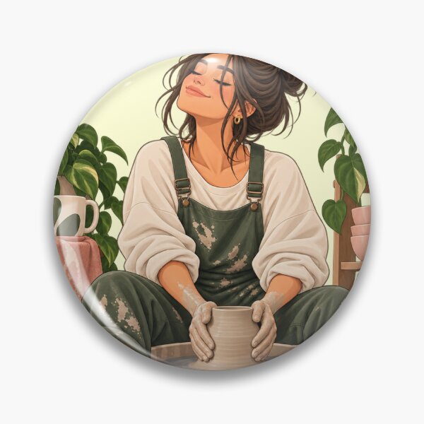 Item preview, Pottery Girl – Cozy Ceramic Artist Studio designed and sold by Carolina Salazar.
