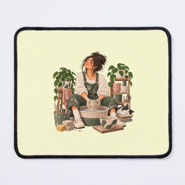 Item preview, Pottery Girl – Cozy Ceramic Artist Studio designed and sold by Carolina Salazar.
