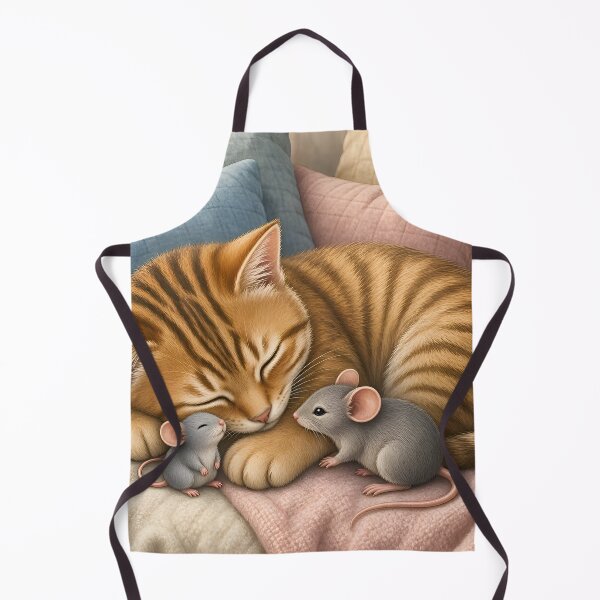 Item preview, Ginger Cat and Two Mice designed and sold by TinCatOutPost.