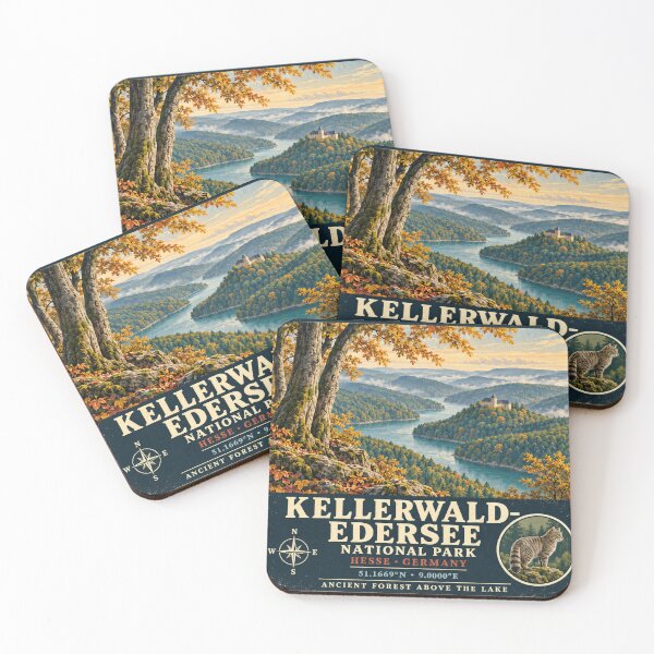 Item preview, Kellerwald Edersee Germany Vintage Landscape designed and sold by naturalsurvival.