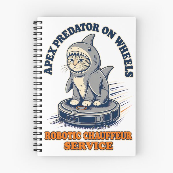 Item preview, Apex Predator On Wheels Funny Shark Cat Roomba Retro Graphic Tee designed and sold by KIDEnia.