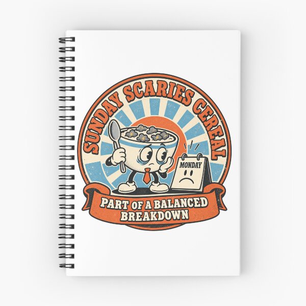Item preview, Sunday Scaries Cereal Parody Logo Tee designed and sold by Inkworksbyshery.