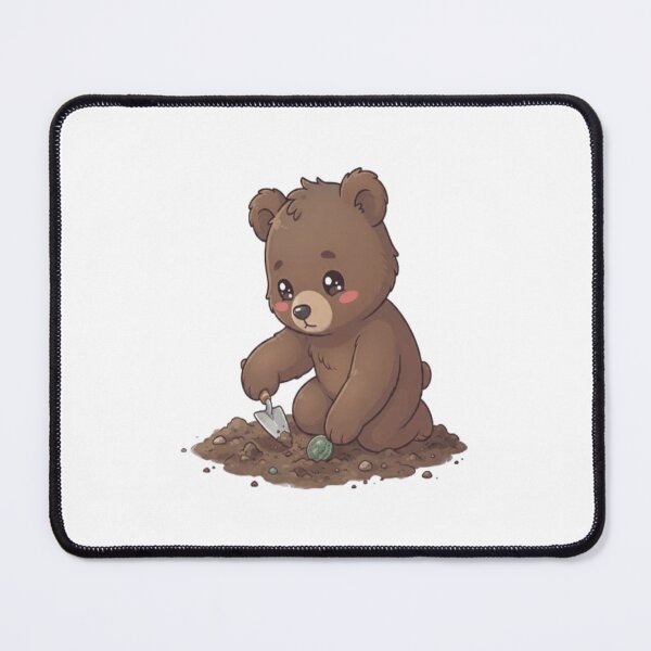 Item preview, Cute Bear Digging Ancient Coin designed and sold by Ella_Sketch.