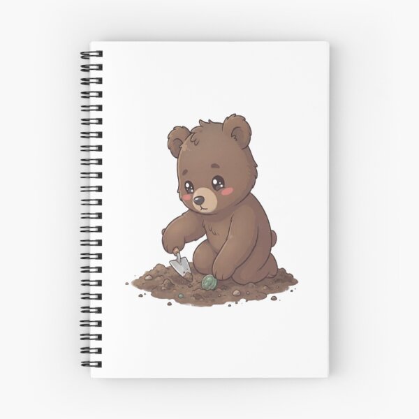 Item preview, Cute Bear Digging Ancient Coin designed and sold by Ella_Sketch.