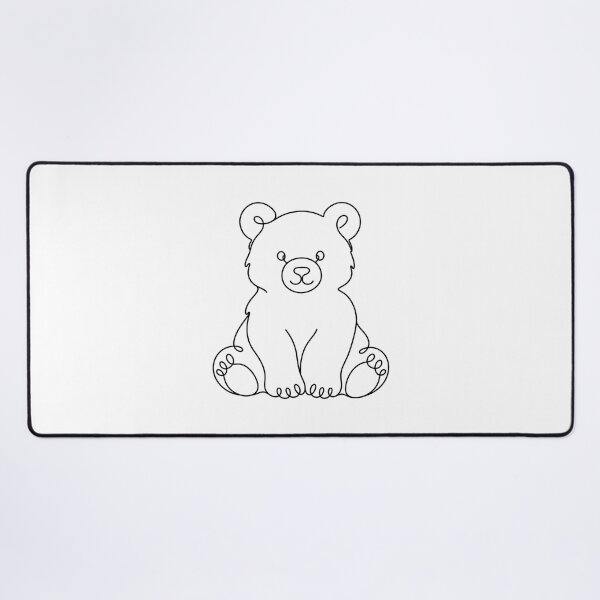 Item preview, Cute Bear Minimal Line Art designed and sold by LineArtDrawing.
