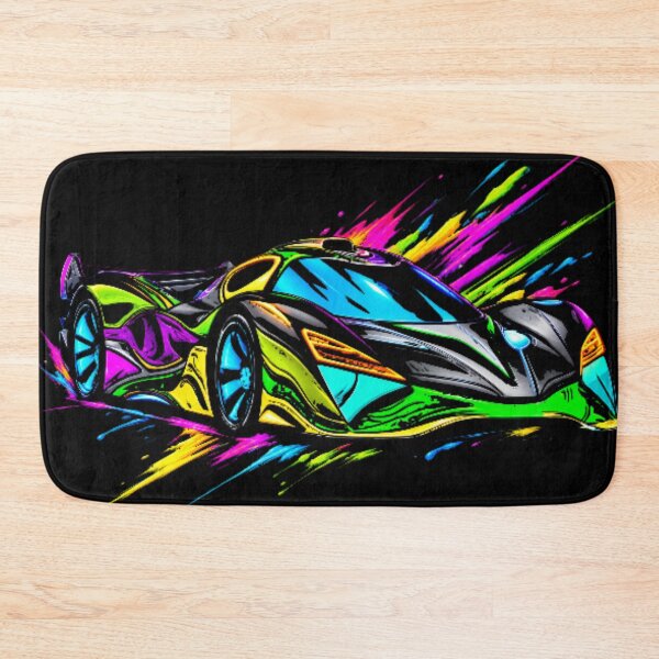 Item preview, Neon Paint Splatter Hypercar Abstract Vector Racing Art designed and sold by Nexus Space.