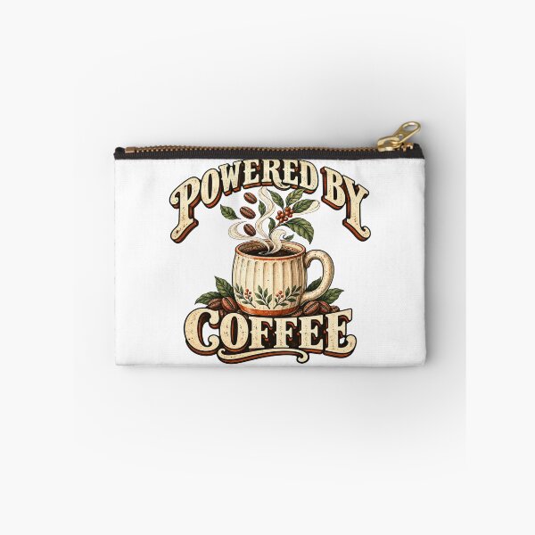 Item preview, Powered By Coffee Vintage Retro Coffee Lover Design designed and sold by OUICHA.
