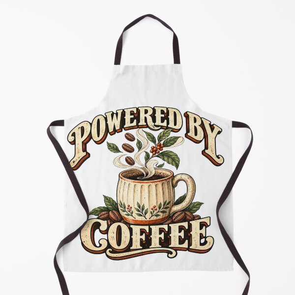 Item preview, Powered By Coffee Vintage Retro Coffee Lover Design designed and sold by OUICHA.