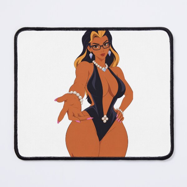 Item preview, Retro Cartoon Pin Up Glamour Girl – Black & Gold Vintage Style designed and sold by  Hollow Moon Studios..