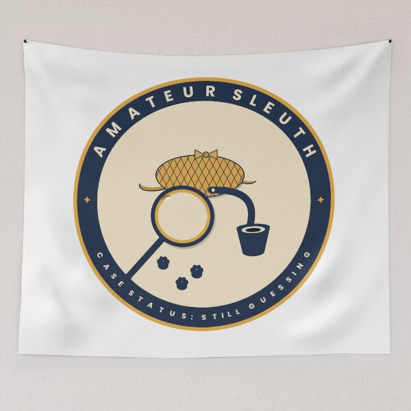 Item preview, Amateur Sleuth Case Status Still Guessing Funny Detective T-Shirt designed and sold by Mega-Shopping.