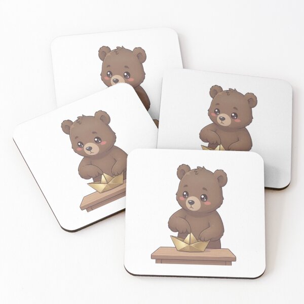Item preview, Cute Bear Folding Paper Boat designed and sold by Ella_Sketch.