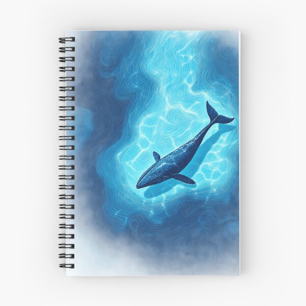 Item preview, Whale Ocean Blue Underwater Topographic Waves designed and sold by ApollonCraft.
