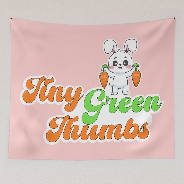 Item preview, Tiny Green Thumbs Cute Bunny Carrot Art designed and sold by SP Motif.
