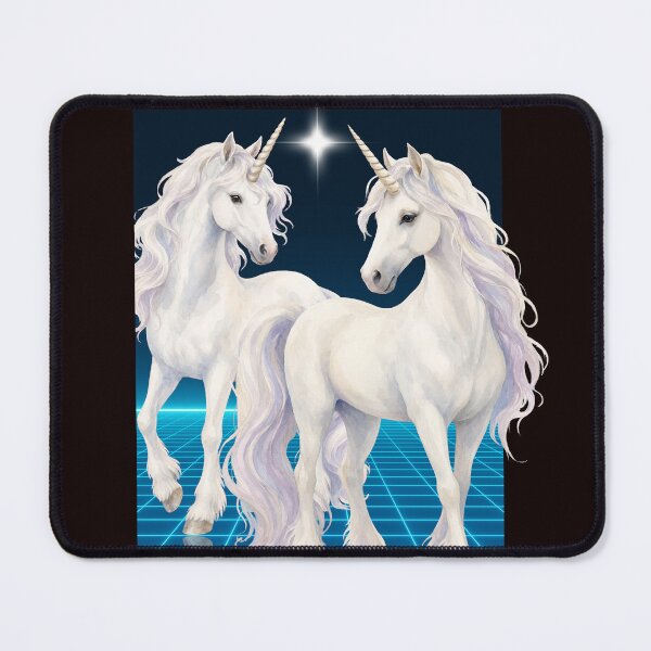 Item preview, Twin unicorns on the grid designed and sold by Strangestory.