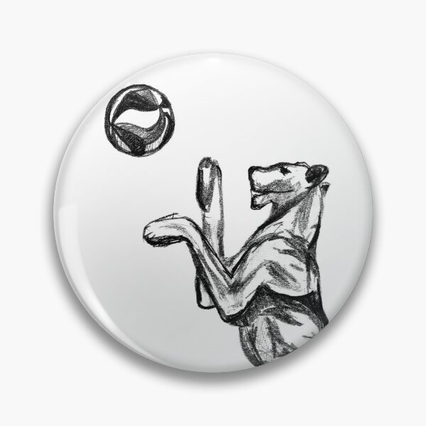Item preview, Lioness Playing Volleyball Graphite Sketch designed and sold by Dina's Fine Arts.