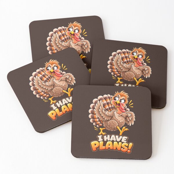 Item preview, I Have Plans! – Funny Thanksgiving Turkey designed and sold by HO•Designs.