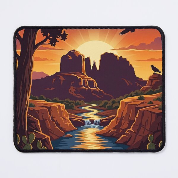 Item preview, Sedona Arizona Travel Design Art Print Poster Wall Tee Vest  designed and sold by Cool Robot Bro..