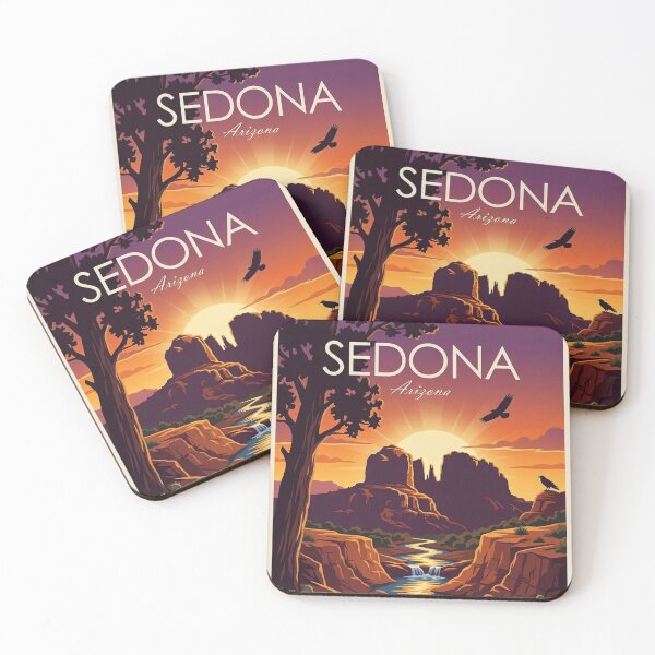 Item preview, Sedona Arizona Travel Design Art Print Poster Wall Tee Vest  designed and sold by Cool Robot Bro..
