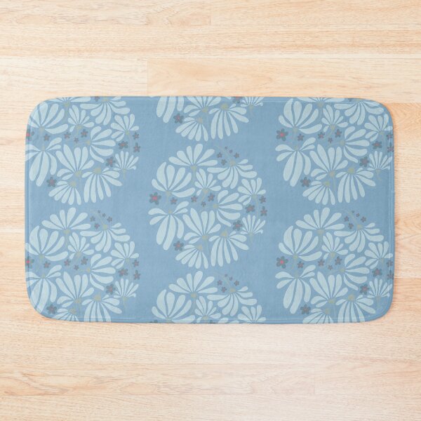 Item preview, Round daisy bouquet (faded blue) designed and sold by 247DesignStudio.