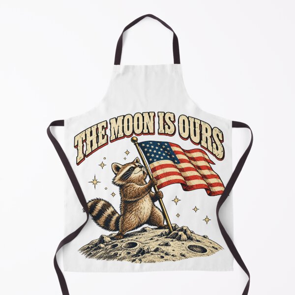 Item preview, The Moon Is Ours Raccoon American Flag Funny Patriotic USA designed and sold by OUICHA.
