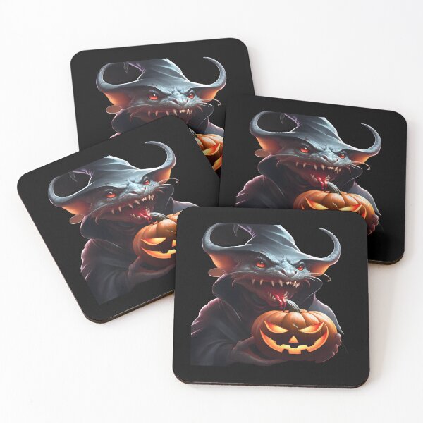 Item preview, Creepy Rat Monster with Glowing Jack O Lantern Dark Fantasy Halloween designed and sold by UrbanPrts.