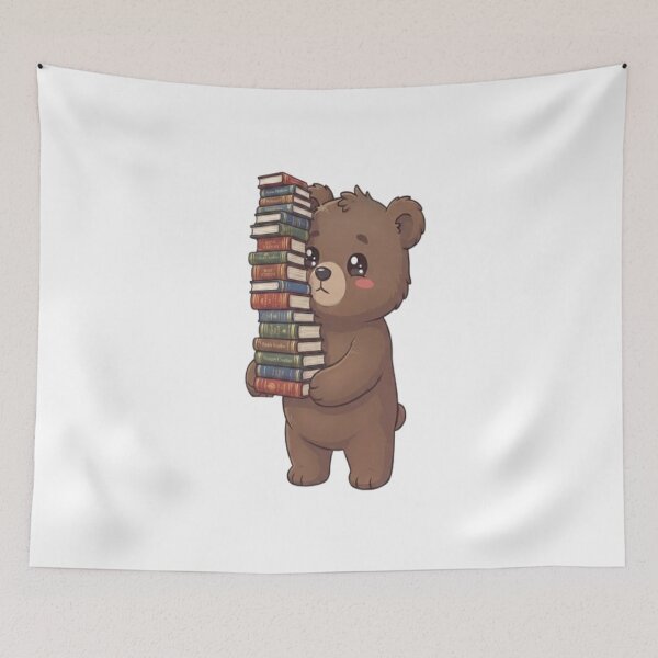 Item preview, Cute Bear Carrying Stack Books designed and sold by Ella_Sketch.