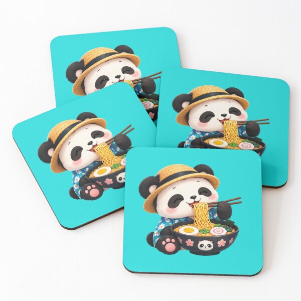 Item preview, Kawaii Panda Eating Ramen – Cute Foodie Panda designed and sold by MushArtist.