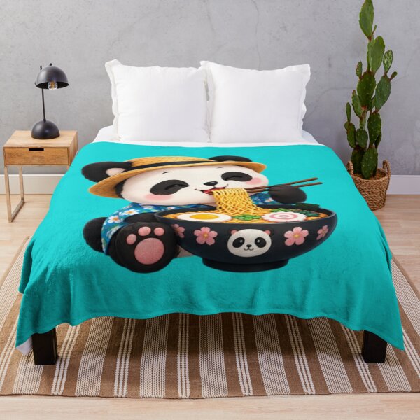 Item preview, Kawaii Panda Eating Ramen – Cute Foodie Panda designed and sold by MushArtist.