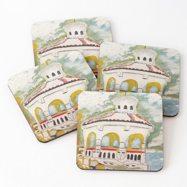 Item preview, Mirador Waterfront Pavilion Watercolor designed and sold by BirdandaBrush.