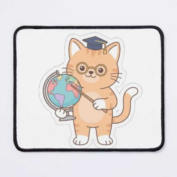Item preview, Geography Teacher Cat With Globe designed and sold by PrintforDesign.
