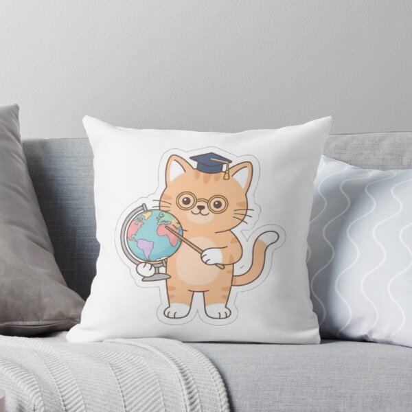 Item preview, Geography Teacher Cat With Globe designed and sold by PrintforDesign.