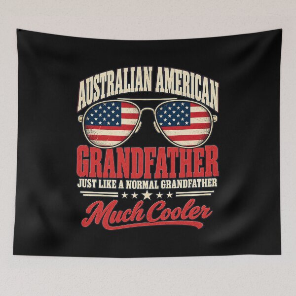 Item preview, Funny Australian American Grandfather Vintage Patriotic Family Humor designed and sold by Trendably.