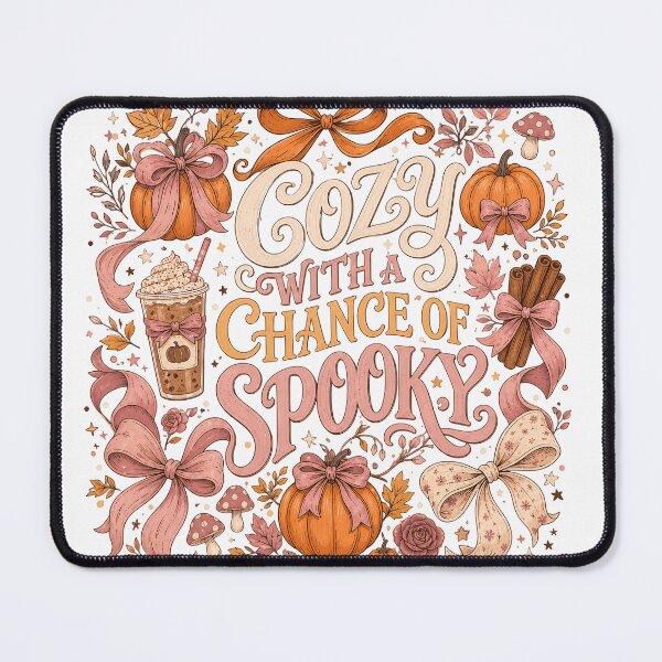 Item preview, Cozy With a Chance of Spooky – Coquette Halloween & Pumpkin Spice designed and sold by webpatty.