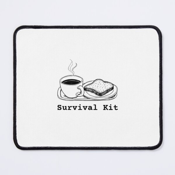 Item preview, Funny Survival Kit Cozy Breakfast Line Art Typography Design designed and sold by By The Moon.