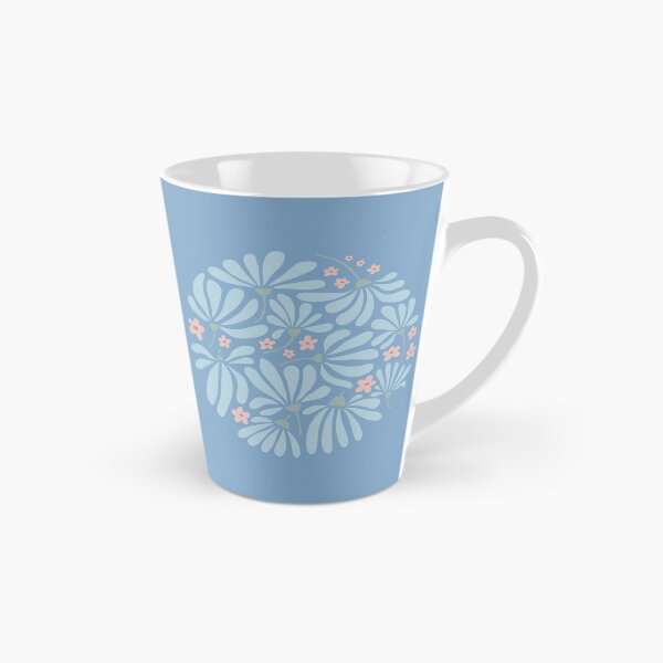 Item preview, Round daisy bouquet (faded denim & pink) designed and sold by 247DesignStudio.