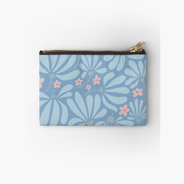 Item preview, Round daisy bouquet (faded denim & pink) designed and sold by 247DesignStudio.