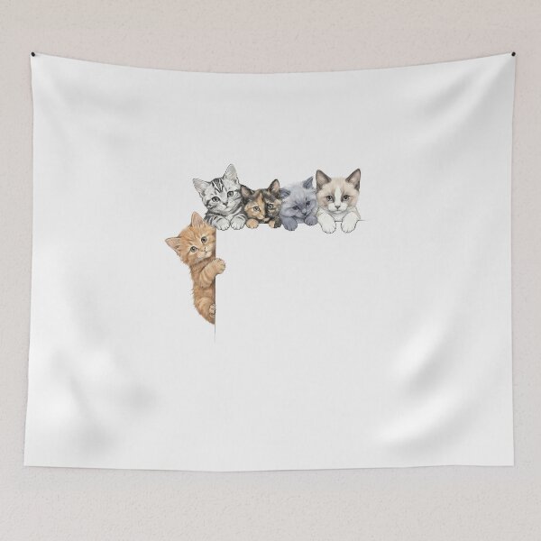 Item preview, Cute Hanging Cats Kittens designed and sold by ThePrintArt.