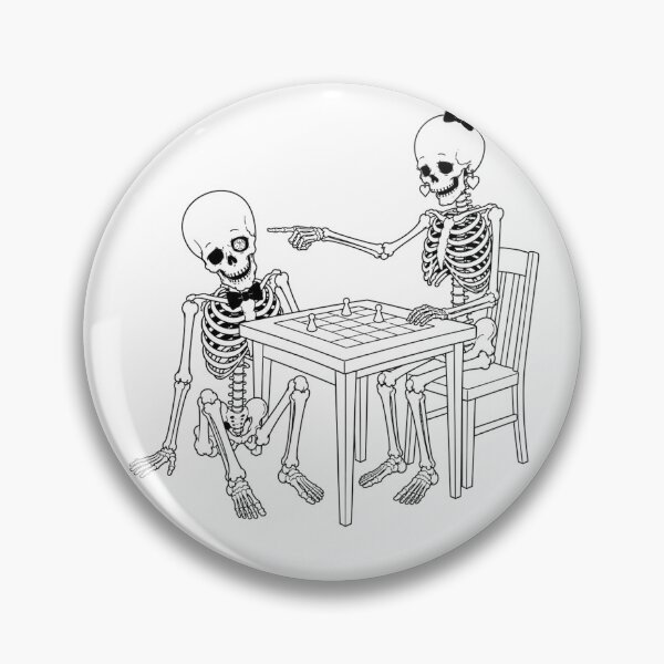 Item preview, Skeleton Couple Playing a Board Game designed and sold by Qenlo.