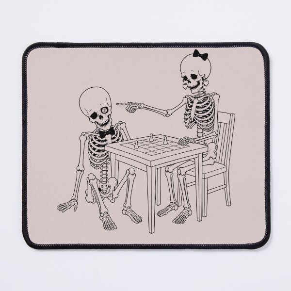 Item preview, Skeleton Couple Playing a Board Game designed and sold by Qenlo.