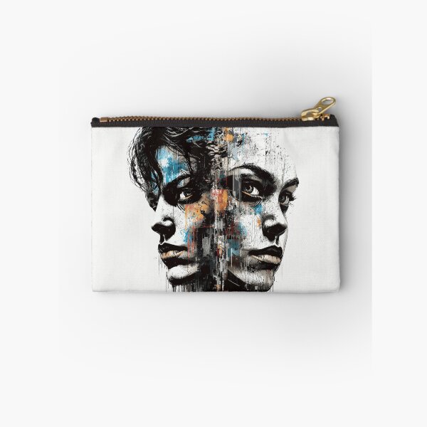 Item preview, Abstract Split Face Portrait Grunge Street Art designed and sold by ERODED SELF.