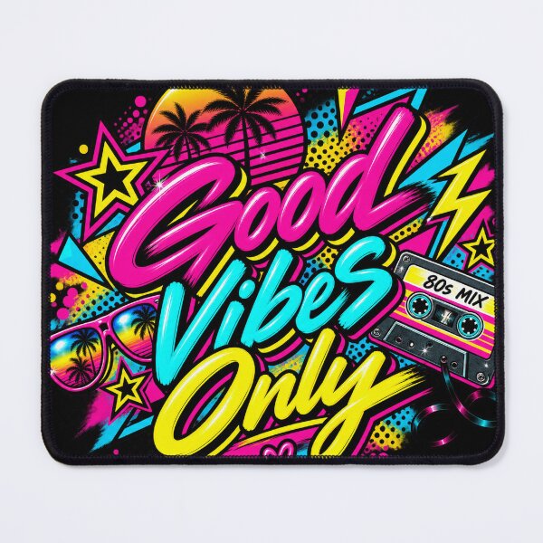 Item preview, Good Vibes Only – 80s Retro Neon Pop Art designed and sold by sweta_r.art.