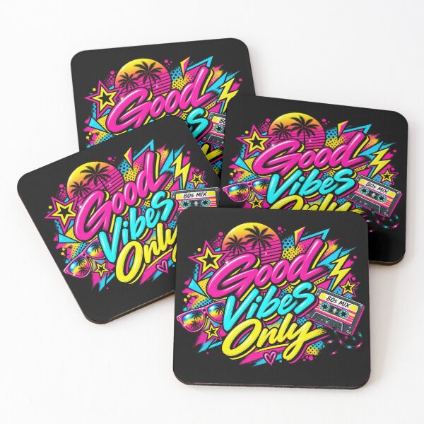 Item preview, Good Vibes Only – 80s Retro Neon Pop Art designed and sold by sweta_r.art.