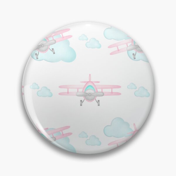 Item preview, Watercolor Pastel Pink Airplane Pattern designed and sold by PatternUnique.