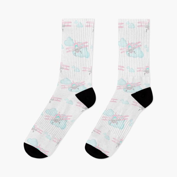 Item preview, Watercolor Pastel Pink Airplane Pattern designed and sold by PatternUnique.