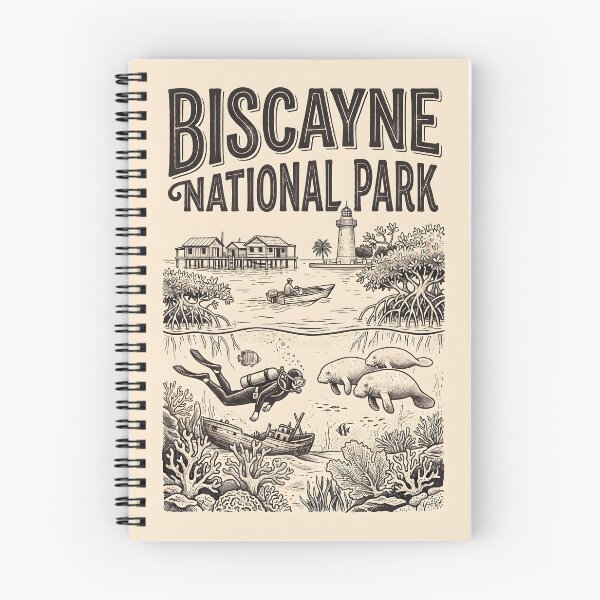 Item preview, Biscayne National Park Florida Vintage Travel Poster Art designed and sold by Wild Places Paper Co..