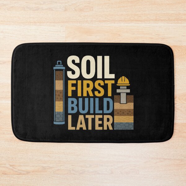 Item preview, Soil First Build Later Funny Geotechnical Engineer Gift designed and sold by DreamLayerStudio.