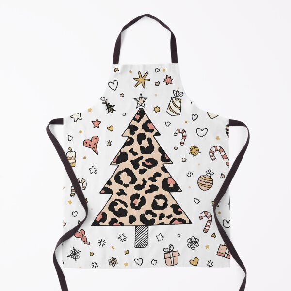 Item preview, Boho Leopard Print Christmas Tree Doodle Pattern Art designed and sold by VibranPalette.