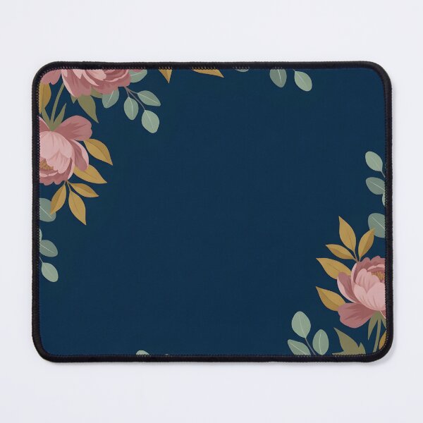 Item preview, Navy Pink Rose Floral Pattern designed and sold by ArtlightStudio.
