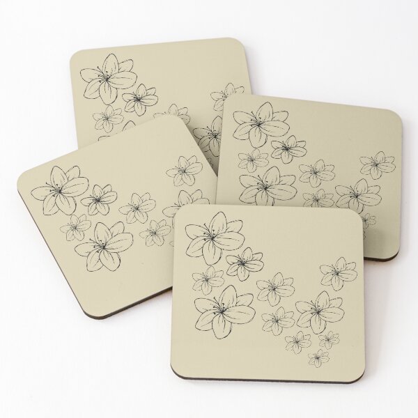 Item preview, flowers in a minimalist pattern designed and sold by moonart7lunas.